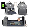Bolso Pañalera Multifuncional con Cuna, Sonajero y Colchón